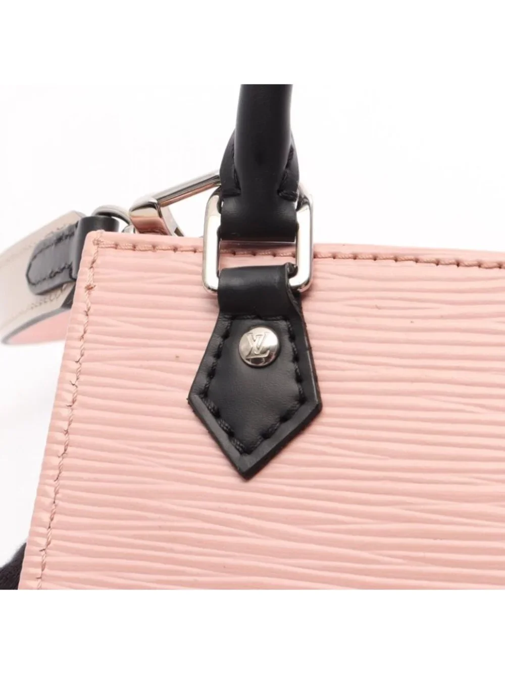 Louis Vuitton Petite Sac Plat 2-Way Rose Ballerina Leather Handbag